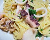 たこまめいかほたてスパゲッティ作り方2写真