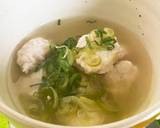 ゴロゴロ鶏団子とねぎいっぱいスープ♫作り方4写真