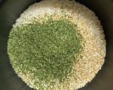 いりごま・青海苔の炊込ご飯 鶏がらスープ作り方1写真