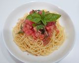トマトとバジルの冷製パスタ作り方10写真