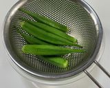 豆苗とオクラの味噌和え作り方1写真