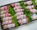 レンジで簡単!豚しゃぶ豆苗作り方2写真