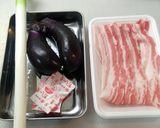 ナスと豚バラの甘辛つけ汁作り方1写真