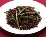 四季豆炒肉末｜インゲンと挽肉の唐辛子炒め作り方12写真