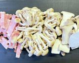 きのことベーコンの和風バター醤油パスタ作り方2写真