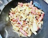 きのことベーコンの和風バター醤油パスタ作り方4写真