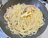 きのことベーコンの和風バター醤油パスタ作り方6写真