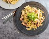 きのことベーコンの和風バター醤油パスタ作り方7写真