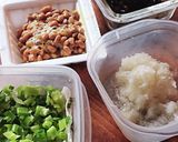 丸ごとなすのレンジ蒸し★納豆おろし盛り作り方3写真