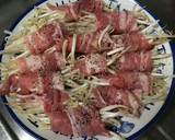 もやしの豚巻き蒸し作り方2写真