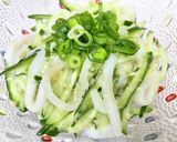 いかそうめんとキュウリの"姜葱醤"和え作り方5写真