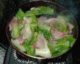料理？チンゲン菜と豚肉の炒め物作り方3写真