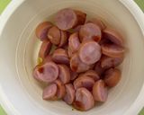 ウインナー入りおにぎり(レンジで簡単)作り方1写真