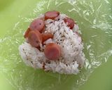 ウインナー入りおにぎり(レンジで簡単)作り方4写真