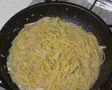 ツナとキャベツのバターめんつゆパスタ作り方5写真