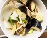 根菜茄子洋風きな粉香味タレ味野菜炒め作り方13写真