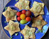 星型サモサ　餃子の皮で星型成形作り方7写真