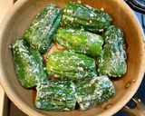 梅だれピーマンの肉詰め作り方7写真