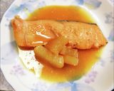 大根と鮭の味噌煮。作り方2写真