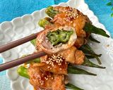 豚こまで巻く！オクラのコクうま照り焼き作り方11写真
