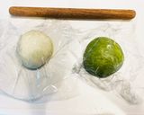 抹茶黒豆マーブル食パン作り方7写真