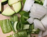 ズッキーニとピーマンのトマトケチャップ煮作り方1写真