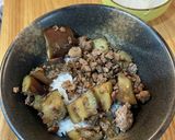 茄子とひき肉の炒め物　大根おろしのせ作り方6写真