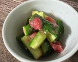 簡単1品★たたき胡瓜の梅あえ作り方2写真