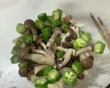 【簡単副菜】しめじオクラわかめ作り方3写真