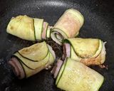 ズッキーニとベーコンのクルクル焼き作り方3写真