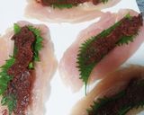 ささみの梅肉ロール☆レタス塩漬け巻き作り方4写真