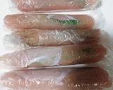 ささみの梅肉ロール☆レタス塩漬け巻き作り方5写真