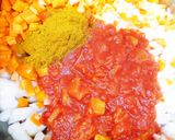 鶏肉と野菜のビビッとカレー作り方1写真