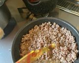 ミンチの炒めと野菜炒め、サラダセット作り方5写真