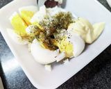 麺つゆ半熟卵＆固茹卵のダブルたまごサンド作り方4写真