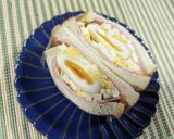麺つゆ半熟卵＆固茹卵のダブルたまごサンド作り方12写真