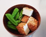 甘とうがらしと厚揚げのかんたん味噌汁作り方1写真