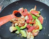 エビアボカドとトマトの明太バター醤油作り方8写真