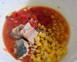 夏の缶詰冷製パスタ作り方2写真