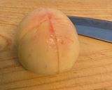 桃とクリームチーズのワンパンパスタ作り方1写真