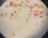 桃とクリームチーズのワンパンパスタ作り方2写真