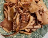 【ワンパン】イカと水菜のペペロンチーノ作り方3写真