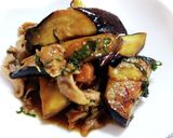 豚ロース肉となすの大葉にんにく醤油炒め作り方7写真