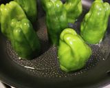 簡単丸ごと！ピーマンの肉詰め照り焼き作り方3写真