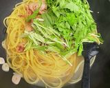 【ワンパン】イカと水菜のペペロンチーノ作り方5写真