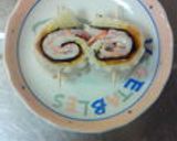 お弁当に✿ちくわでハム海苔巻き巻き♡作り方5写真