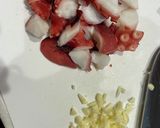 【ワンパン】タコのねぎだくペペロンチーノ作り方1写真