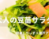 簡単!大人の豆苗サラダ作り方1写真