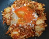 時短昼食・今日の夕飯小松菜納豆キムチ炒飯作り方4写真