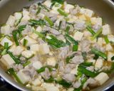 簡単！ニラ豆腐丼作り方4写真
